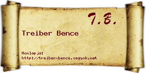 Treiber Bence névjegykártya